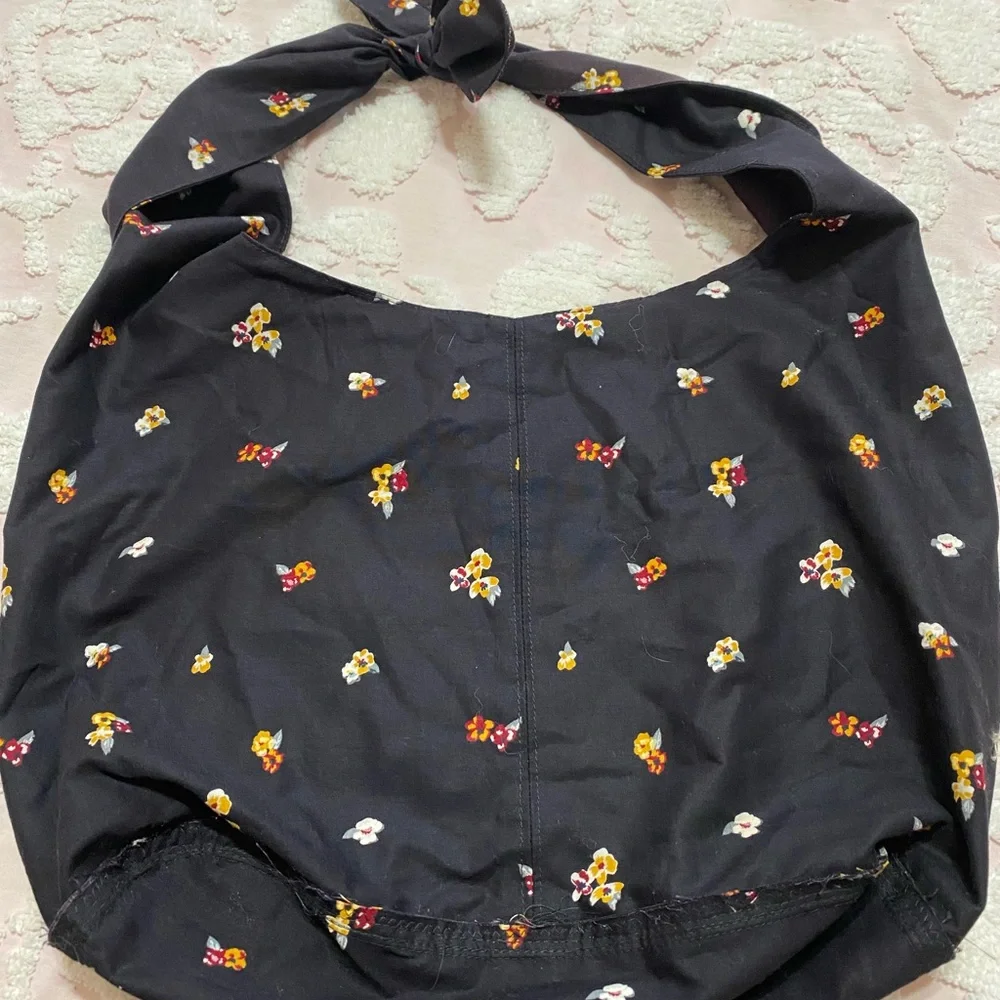 Boho Hobo Bag Lightweight Fabric Reversible Print